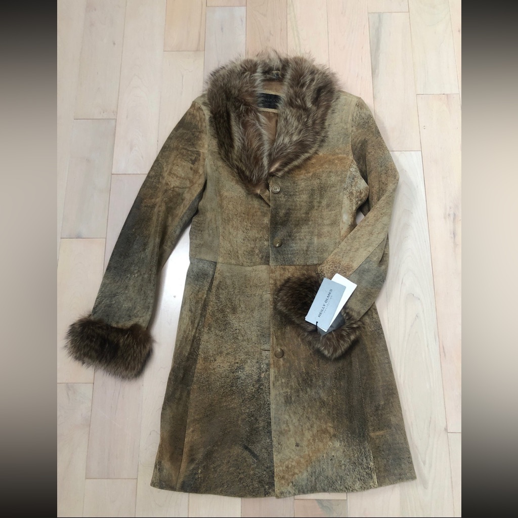 Reilly Olmes Distressed Genuine Shearling Leather Coat Reilly Olmes Distressed Genuine Shearling Leather Coat